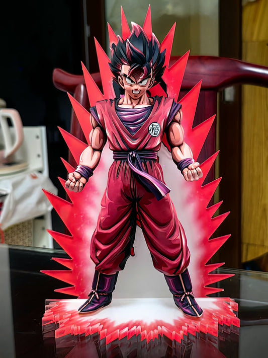 2d comic color dragonball figure repaint-red goku-stand