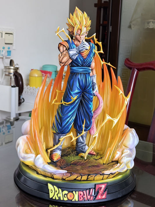2d comic color dragonball figure repaint- ssj3 gogeta