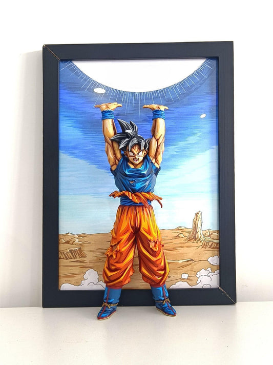 2d comic color marvel figure repaint- goku-With background painting-dragonball